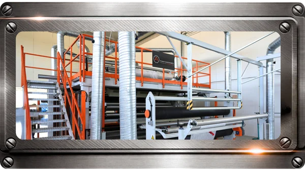 In-line foam sheet laminating unit ALEMO Foam Machinery